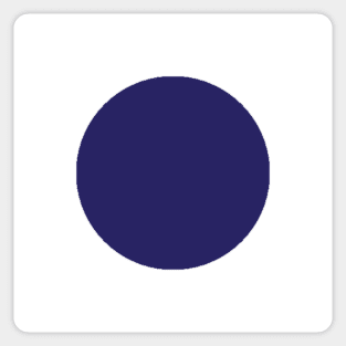Navy blue polkadots on white Sticker